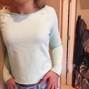Mint Colored Thin Long Sleeve Sweatshirt/Shirt